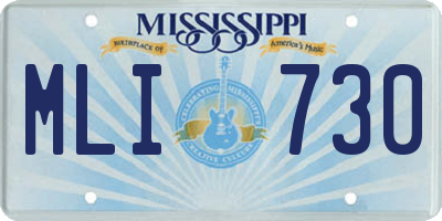 MS license plate MLI730