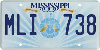 MS license plate MLI738