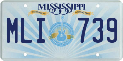 MS license plate MLI739