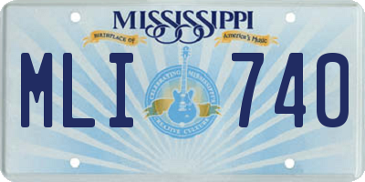 MS license plate MLI740