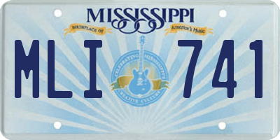 MS license plate MLI741