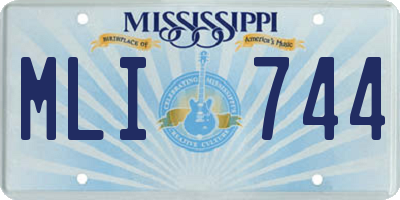 MS license plate MLI744