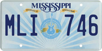 MS license plate MLI746