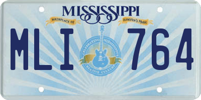 MS license plate MLI764