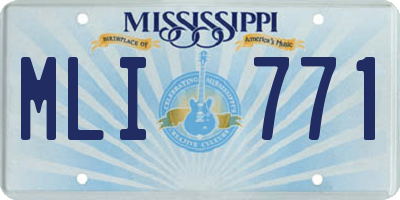 MS license plate MLI771