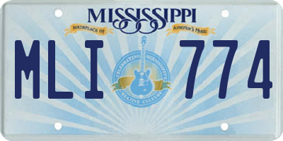 MS license plate MLI774