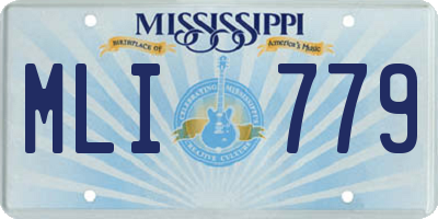 MS license plate MLI779