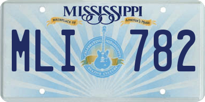 MS license plate MLI782