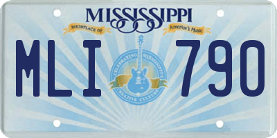 MS license plate MLI790