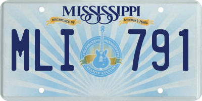 MS license plate MLI791