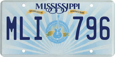 MS license plate MLI796