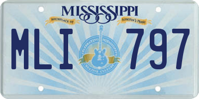 MS license plate MLI797