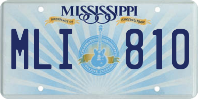 MS license plate MLI810