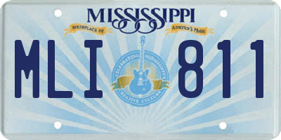 MS license plate MLI811