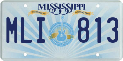 MS license plate MLI813