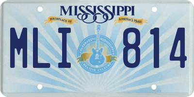 MS license plate MLI814