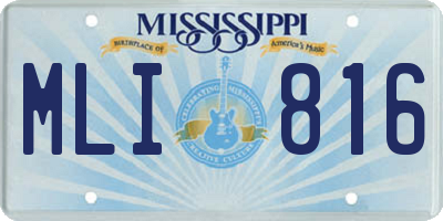 MS license plate MLI816