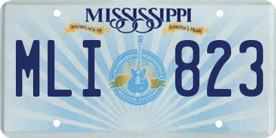 MS license plate MLI823