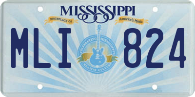 MS license plate MLI824