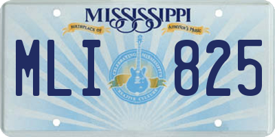 MS license plate MLI825