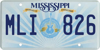 MS license plate MLI826