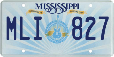 MS license plate MLI827