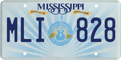 MS license plate MLI828