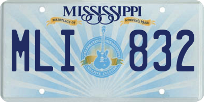 MS license plate MLI832