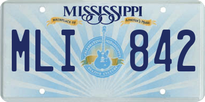 MS license plate MLI842