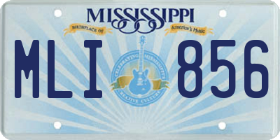 MS license plate MLI856