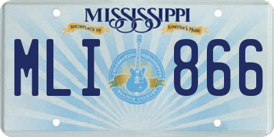 MS license plate MLI866
