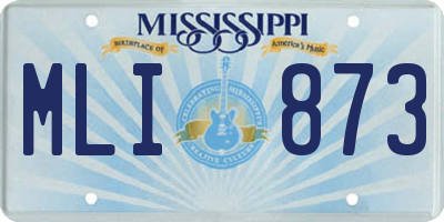 MS license plate MLI873
