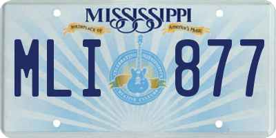 MS license plate MLI877
