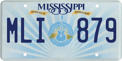 MS license plate MLI879