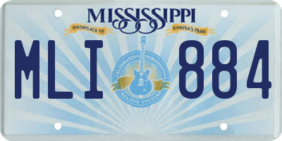 MS license plate MLI884