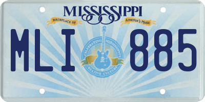 MS license plate MLI885