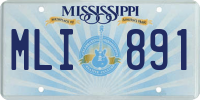 MS license plate MLI891