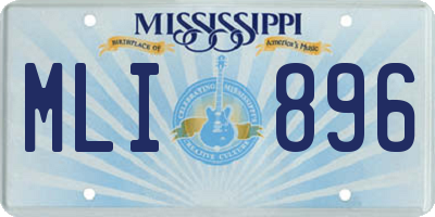 MS license plate MLI896