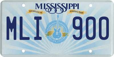 MS license plate MLI900