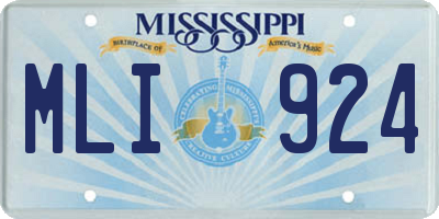 MS license plate MLI924
