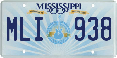 MS license plate MLI938