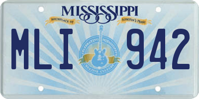 MS license plate MLI942