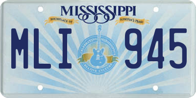 MS license plate MLI945