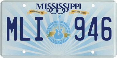 MS license plate MLI946