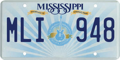 MS license plate MLI948