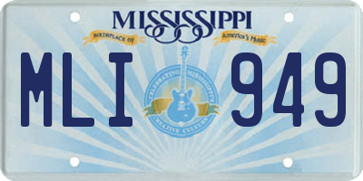 MS license plate MLI949