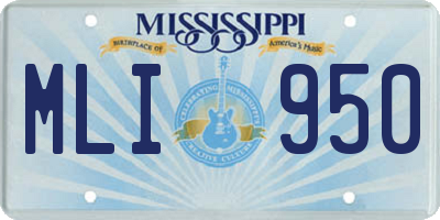 MS license plate MLI950