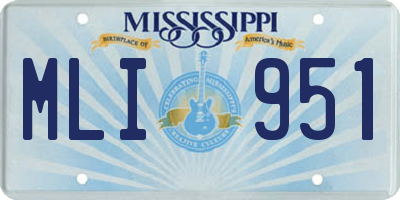 MS license plate MLI951