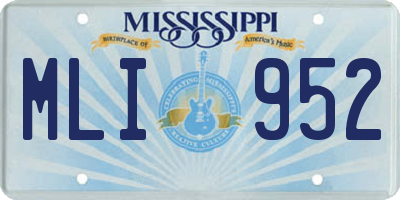 MS license plate MLI952