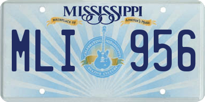 MS license plate MLI956